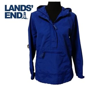 Lands' End Hooded Pullover Windbreaker EUC